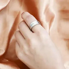 ALIANCA FIO DUPLO 2 INOX CZ