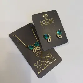 BR BORBOLETA VERDE 18K