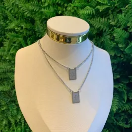 ESC AÇO INOX CRUZ + ESTRELA DE DAVI 18K