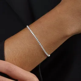 PL RIVIERA CRISTAL 18K - BANHADO A PRATA