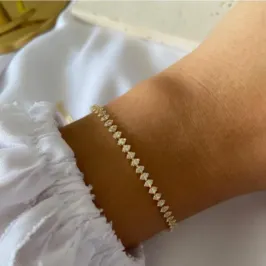 PULSEIRA BAGUETE CRISTAL FECHO JOIA