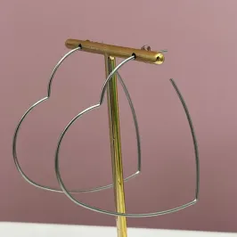 ARGOLA G CORAÇÃO - AÇO INOX