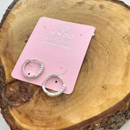 ARGOLA G CRAVEJADA - BANHADO A PRATA