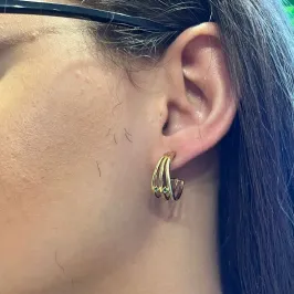 ARGOLA TRIPLA + ZIRCONIA VERDE