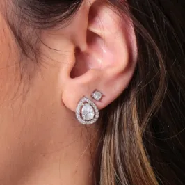 BRINCO G GOTA CRAVEJADO - BANHADO A PRATA