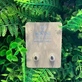 BRINCO GOTA CRAV LARA LILAS - BANHADO A PRATA