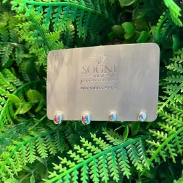 DUO RETANGULO - BANHADO A PRATA