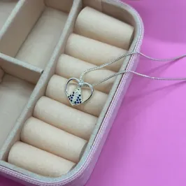 GARGANTILHA NOSSA SENHORA CORACAO  - BANHADO A PRATA