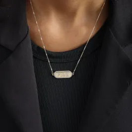 GARGANTILHA PLACA PAZ CRAVEJADA