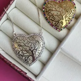 LOVE ARVORE DA VIDA - BANHADO A PRATA