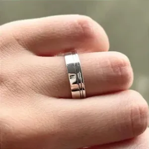 ALIANCA FIO DUPLO INOX CZ