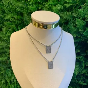 ESC AÇO INOX CRUZ + ESTRELA DE DAVI 18K