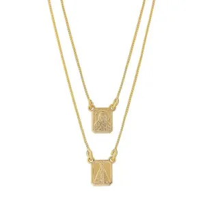 ESC NOSSA SENHORA + JESUS 18K