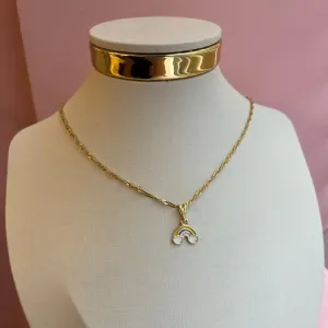 GARGANTILHA INF ARCO IRIS 18K