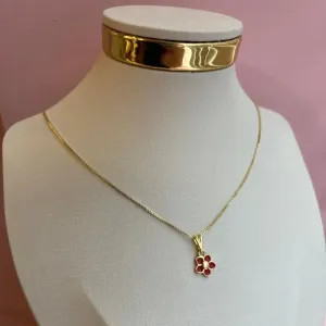 GARGANTILHA INF FLOR 18K