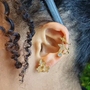 PIERC FAKE 2 BORBOLETA + ZIRC