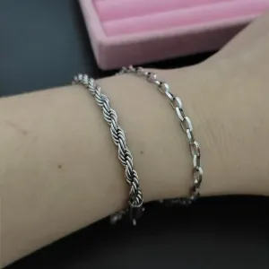 PULSEIRA CORDÃO BAIANO AÇO INOX