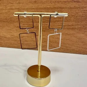 ARGOLA 2 QUADRADOS - AÇO INOX