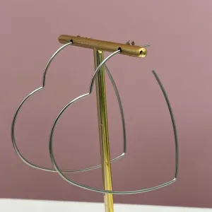 ARGOLA G CORAÇÃO - AÇO INOX