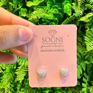 BRINCO P CORACAÇÃO CRAV BANHADO A PRATA