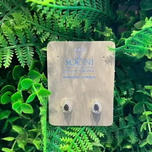 BRINCO GOTA CRAV LARA LILAS - BANHADO A PRATA