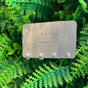 DUO RETANGULO - BANHADO A PRATA