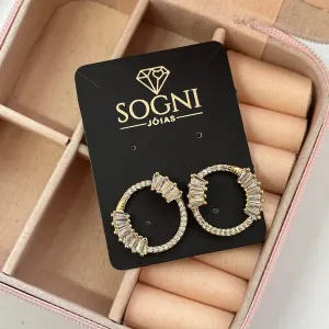 BRINCO CIRCULO CRAVEJADO LUXO