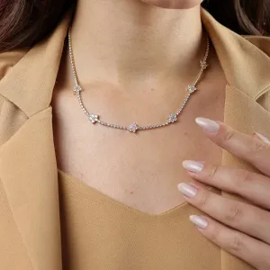 CHOKER FLORES + ZIRCONIAS CRISTAL