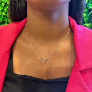 GARGANTILHA VIRGINIA ROSE - BANHADO A PRATA