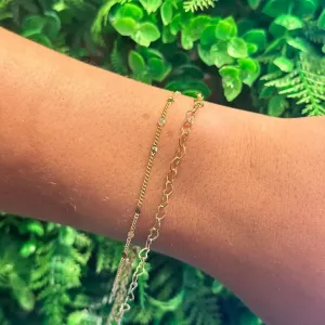 PULSEIRA DUPLA ELO CORACOES + CORACAOZINHO