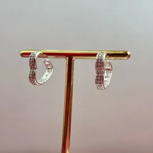 ARGOLA CORACAO G CRAV - BANHADO A PRATA