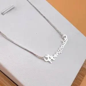 GARGANTILHA ABENCOADA - BANHADO A PRATA