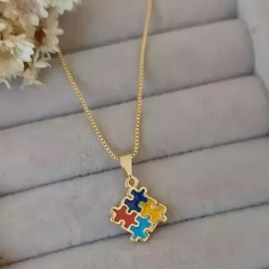 GARGANTILHA MEU AMOR QUEBRA CABEÇA - 18K