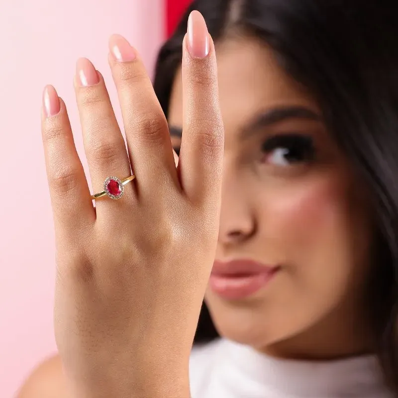 ANEL OVAL COLOR FUCSIA CRAV