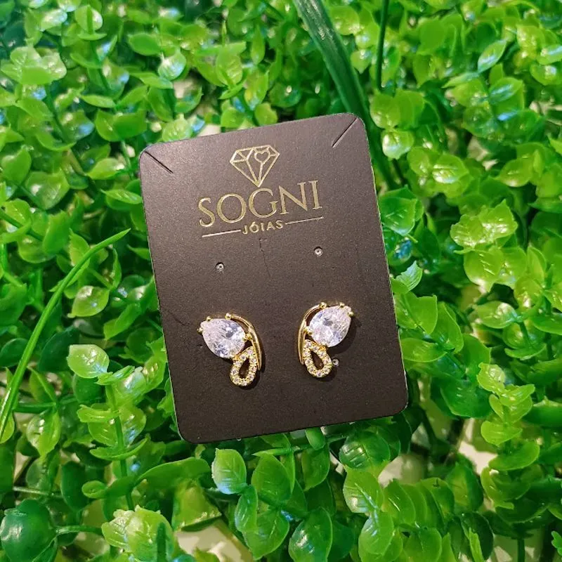 BR BORBOLETA BRANCA 18K