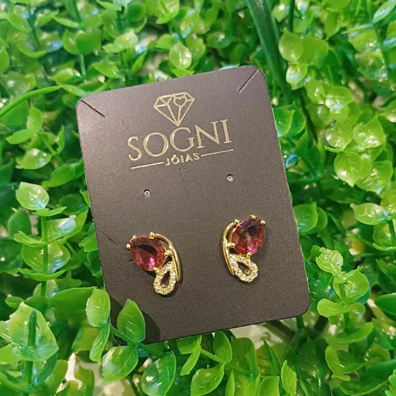 BR BORBOLETA VERMELHA 18K