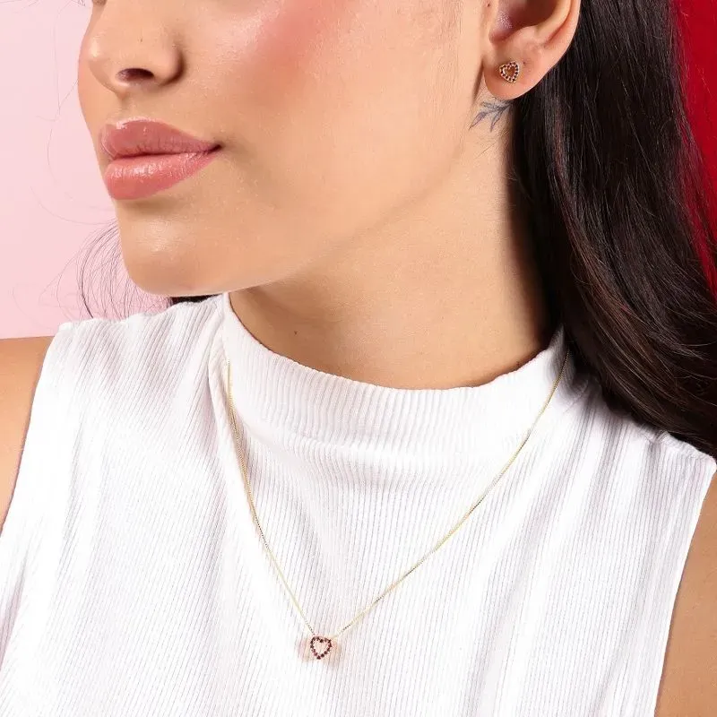 BR CORACAO MINI PINK CRAV 18K