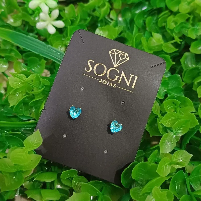 BR M LUZ CORACAO TURQ 18K