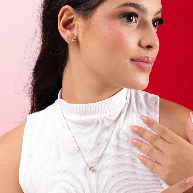 BR QUADRADO MINI LILAS CRAV 18K