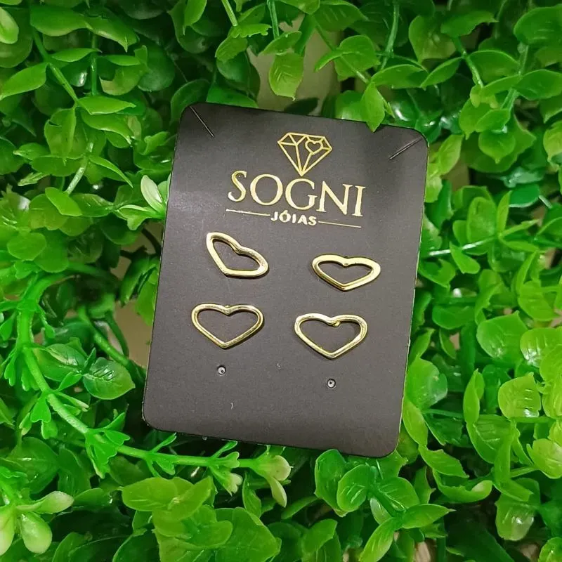 DUO CORACAO VAZ 18K
