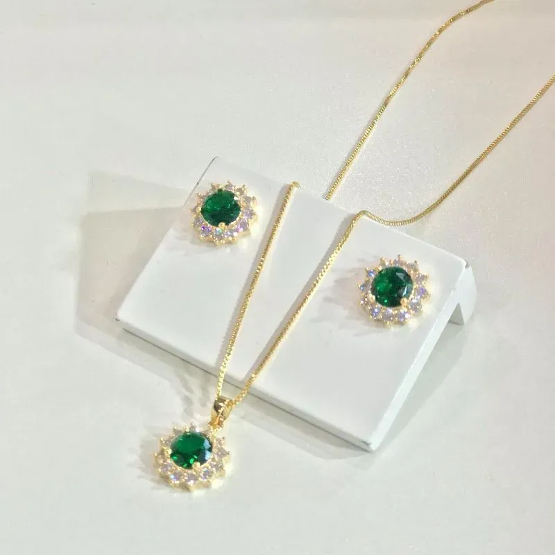 GARG CIRCULO CRA VERDE 18K