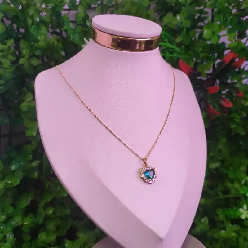 GARG CORACAO CRA VERDE 18K