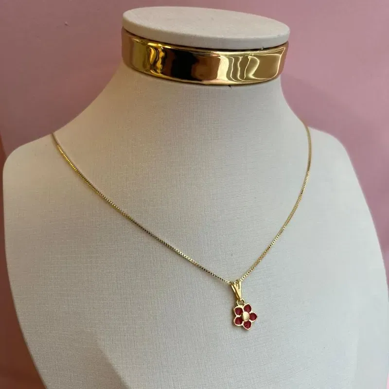 GARGANTILHA INF FLOR 18K