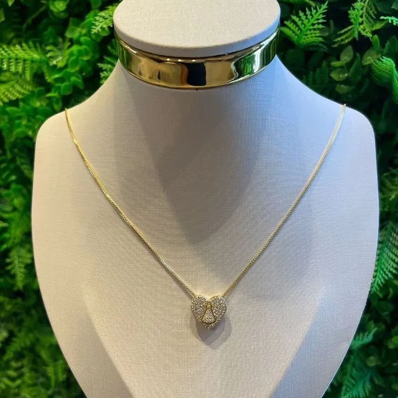 GARGANTILHA PINGENTE DUPLO NOSSA CRAV CRAV