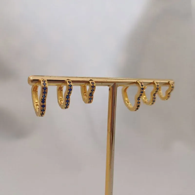 TRIO CRAV AZUL CORACAO 18K