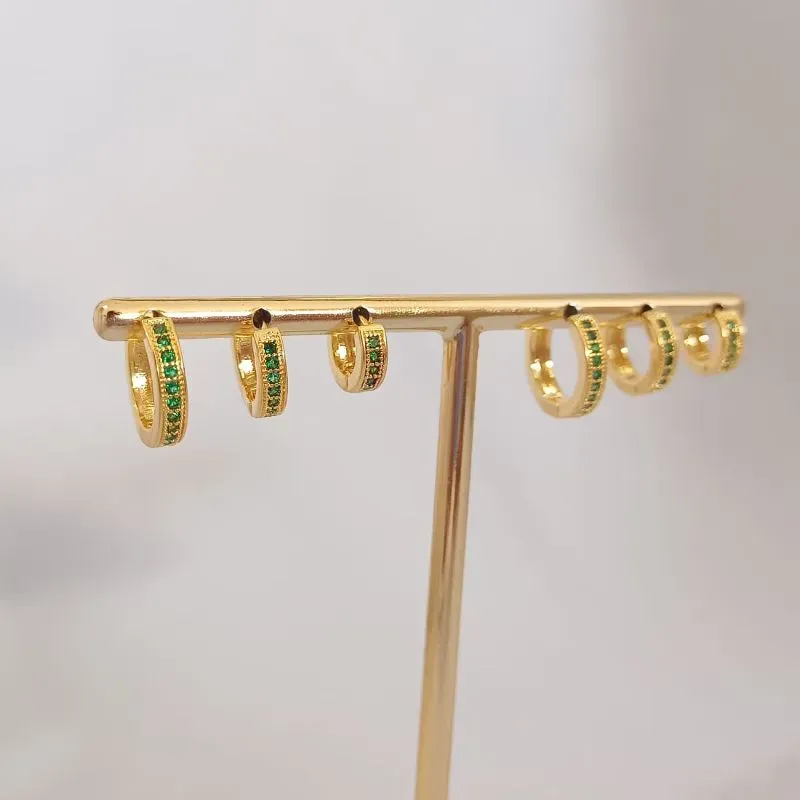 TRIO CRAV VERDE REDONDO 18K