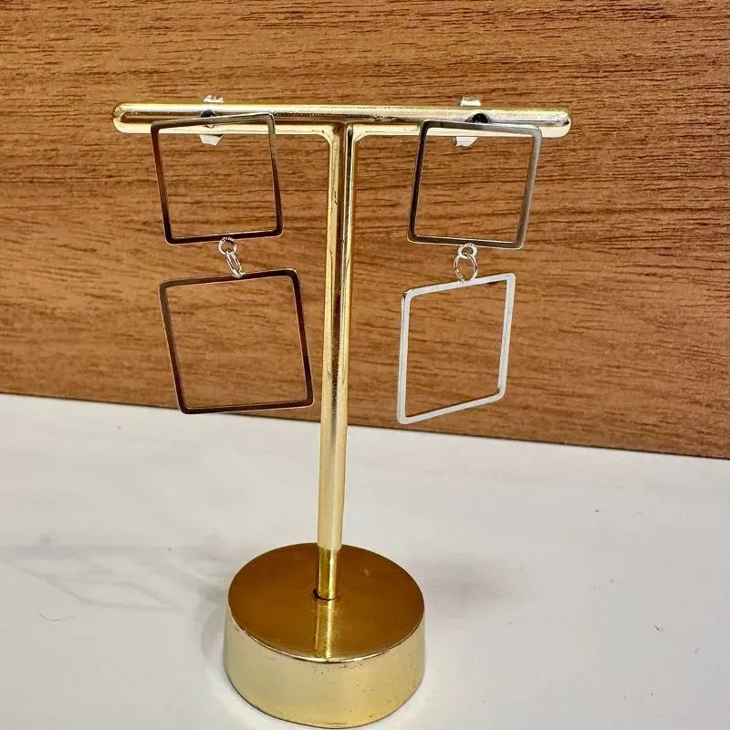 ARGOLA 2 QUADRADOS - AÇO INOX