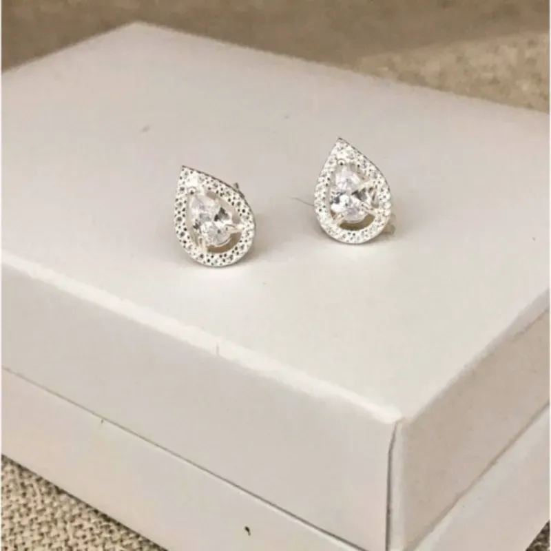 BRINCO P GOTA CRAVEJADO - BANHADO A PRATA