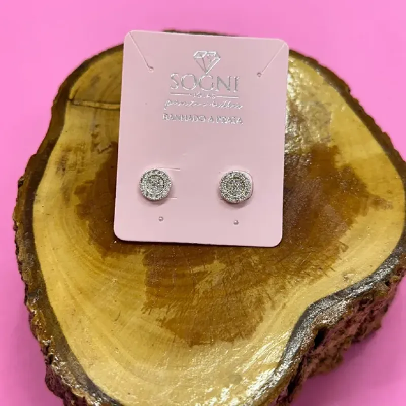 BRINCO CIRCULO VAZADO  - BANHADO A PRATA