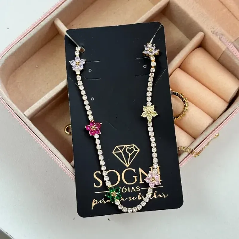 CHOKER FLORES + ZIRCONIAS